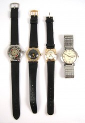FOUR COLLECTIBLE WRIST WATCHES