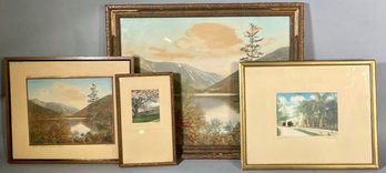 Four colored photographs, two by