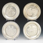 FOUR COMMEMORATIVE STERLING PL