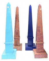 FOUR COMPOSITION OBELISKS, LIG