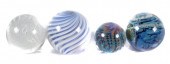 FOUR CONTEMPORARY ART GLASS MA