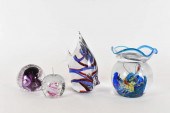 FOUR CONTEMPORARY ART GLASS TA