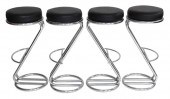 FOUR CONTEMPORARY BAR STOOLS,