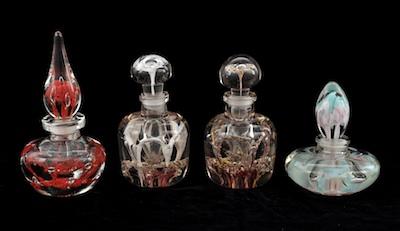 Four Contemporary Blown Glass