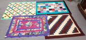 FOUR CONTEMPORARY COLORFUL HAN