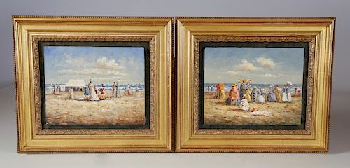 FOUR CONTEMPORARY DECORATIVE OIL