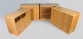 FOUR CONTEMPORARY FRUITWOOD VE