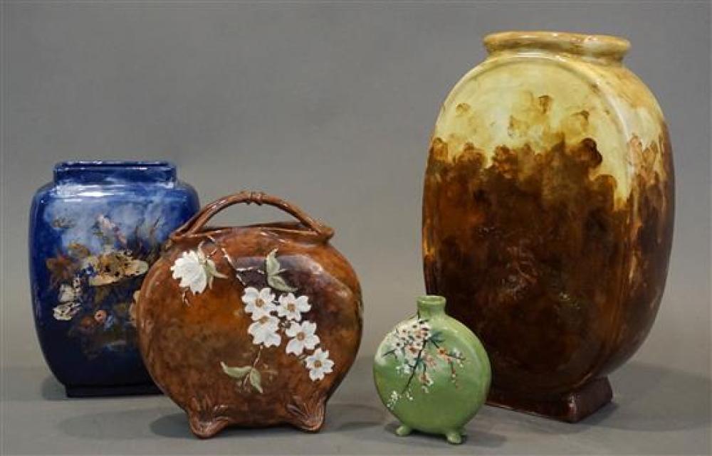 FOUR CONTEMPORARY GLAZED CERAMIC