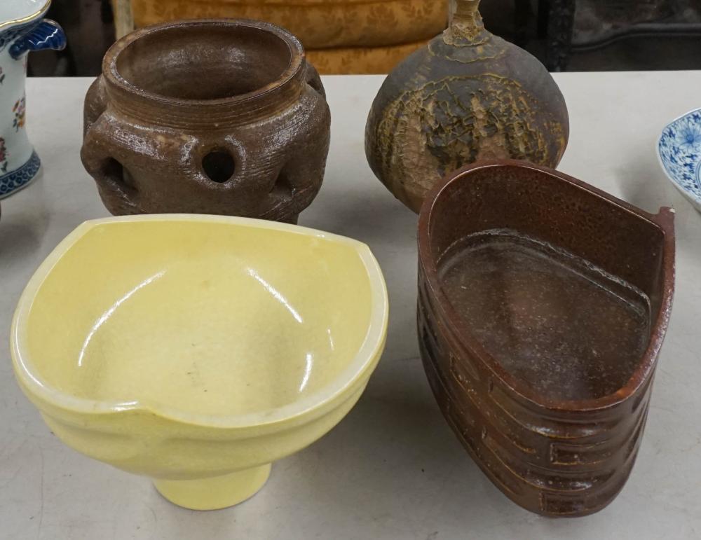 FOUR CONTEMPORARY STONEWARE