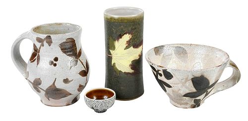 FOUR CONTEMPORARY STUDIO POTTERY