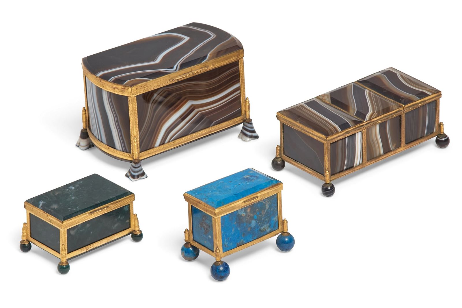 FOUR CONTINENTAL AGATE AND