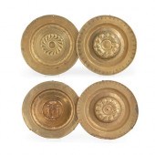 FOUR CONTINENTAL BRASS ALMS DI