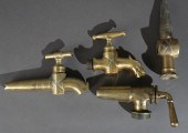 FOUR CONTINENTAL CAST BRASS BA