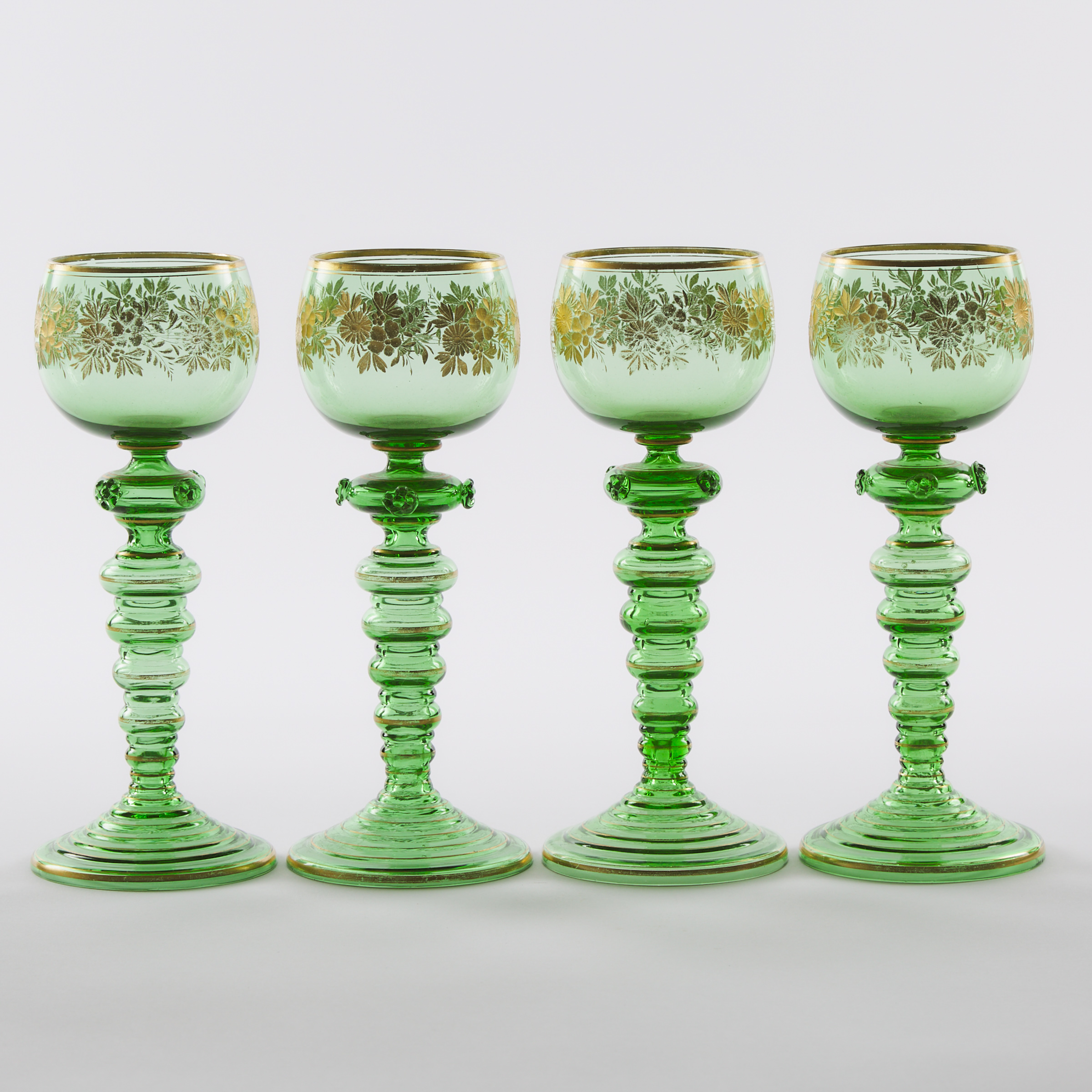 Four Continental Engraved and