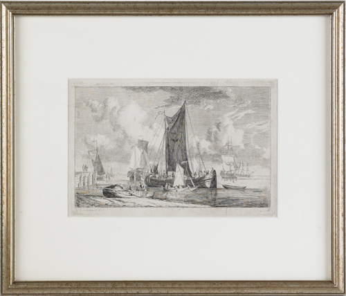 Four Continental etchings three