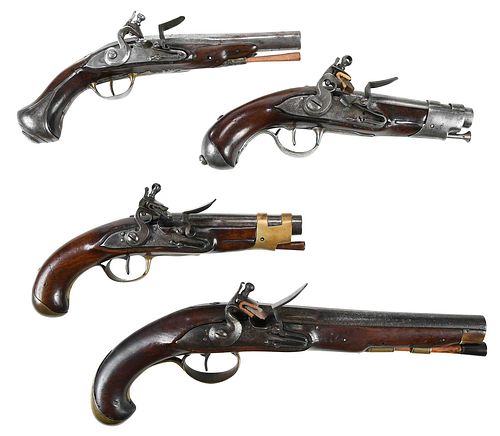 FOUR CONTINENTAL FLINTLOCK