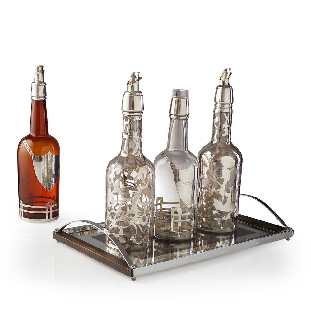 FOUR CONTINENTAL GLASS AND SILVER