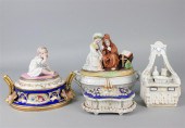 FOUR CONTINENTAL PORCELAIN COV