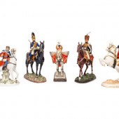 Four Continental Porcelain Hor