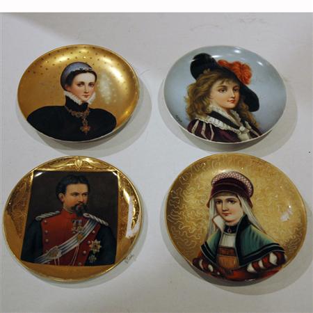 Four Continental Porcelain Portrait