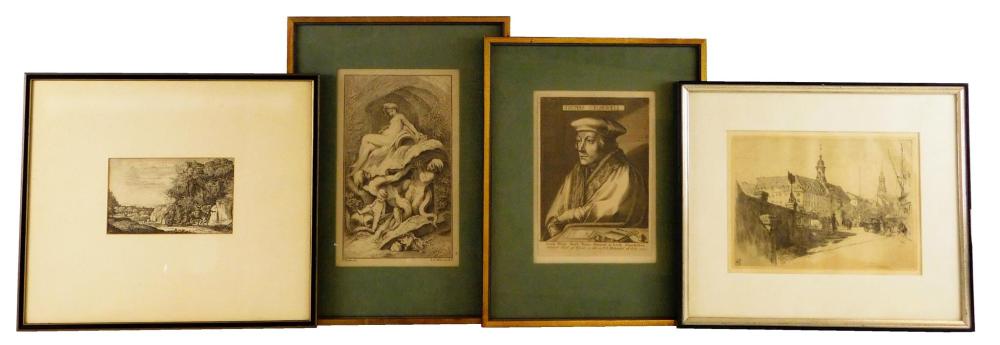 FOUR CONTINENTAL PRINTS, LATE 19TH/
