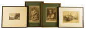 FOUR CONTINENTAL PRINTS, LATE