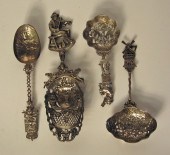 Four Continental silver novelt