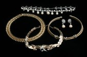 FOUR COSTUME JEWELRY NECKLACES