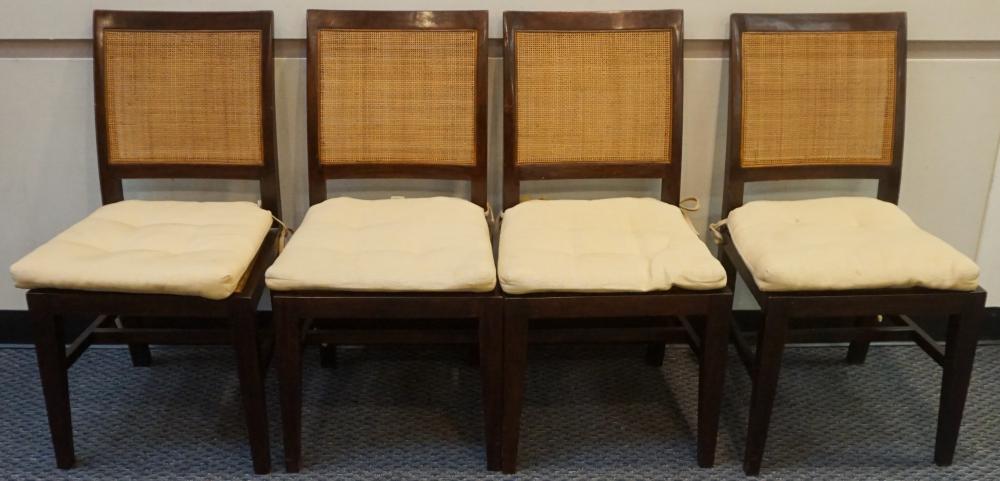 FOUR CRATE & BARREL WALNUT CANE