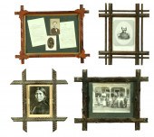 FOUR CROSS CORNER FRAMES.  Ame