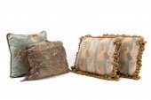 FOUR CUSTOM VINTAGE SILK & VEL