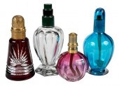 FOUR CUT AND BLOWN GLASS BURNE