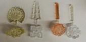 FOUR CUT GLASS PERFUMES WITH S