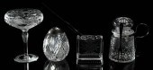 FOUR CUT GLASS TABLE OBJECTSla