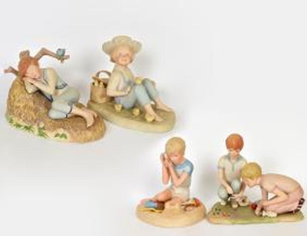 FOUR CYBIS PORCELAIN SCULPTURAL
