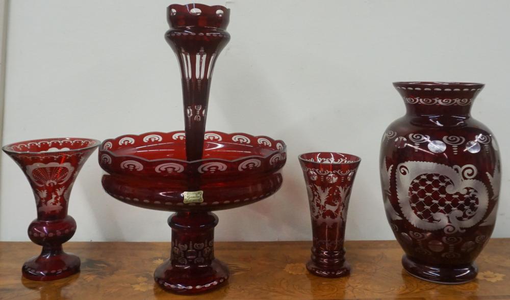 FOUR CZECH RUBY TO CLEAR CUT