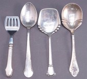 FOUR DANISH SILVER FLAT ARTICL