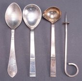 FOUR DANISH STERLING SILVER FL