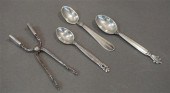 FOUR DANISH STERLING SMALL FLA
