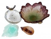 FOUR DAUM GLASS ARTICLESeach s