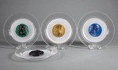 FOUR DAUM PATE DE VERRE GLASS