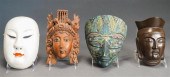 FOUR DECORATED MASKSFour Decor