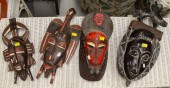 FOUR DECORATIVE AFRICAN PAINTE