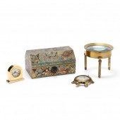 FOUR DECORATIVE DESK ACCESSORI