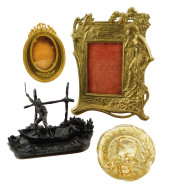 FOUR DECORATIVE DESK ITEMS, 19