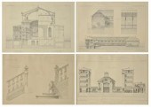 Four Decorative Framed French
