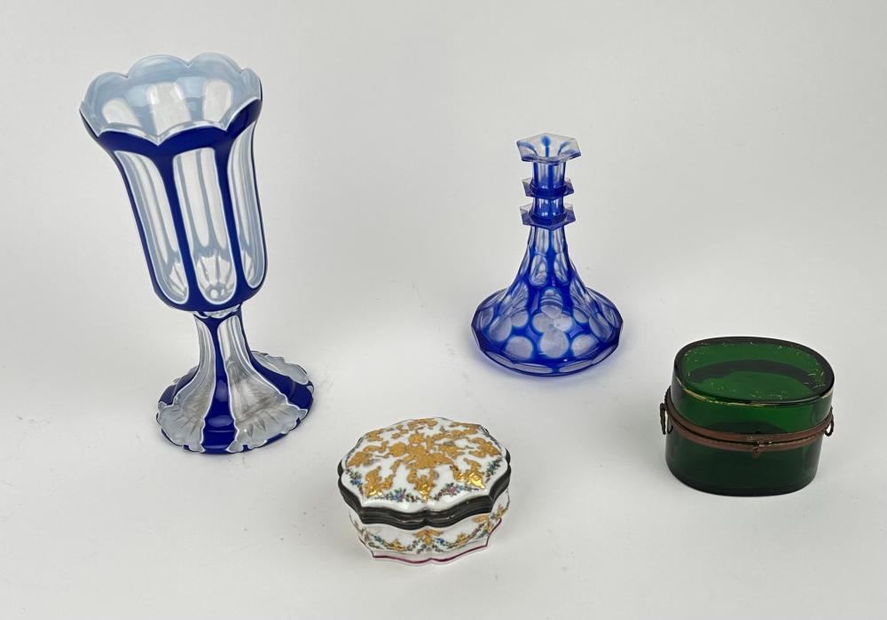 FOUR DECORATIVE ITEMS 19TH/EARLY