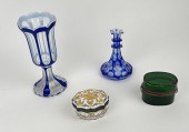 FOUR DECORATIVE ITEMS 19TH/EAR