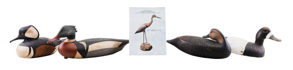 FOUR DECOYS 20TH CENTURY LENGTHS