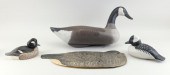 FOUR DECOYS LATE 20TH CENTURY